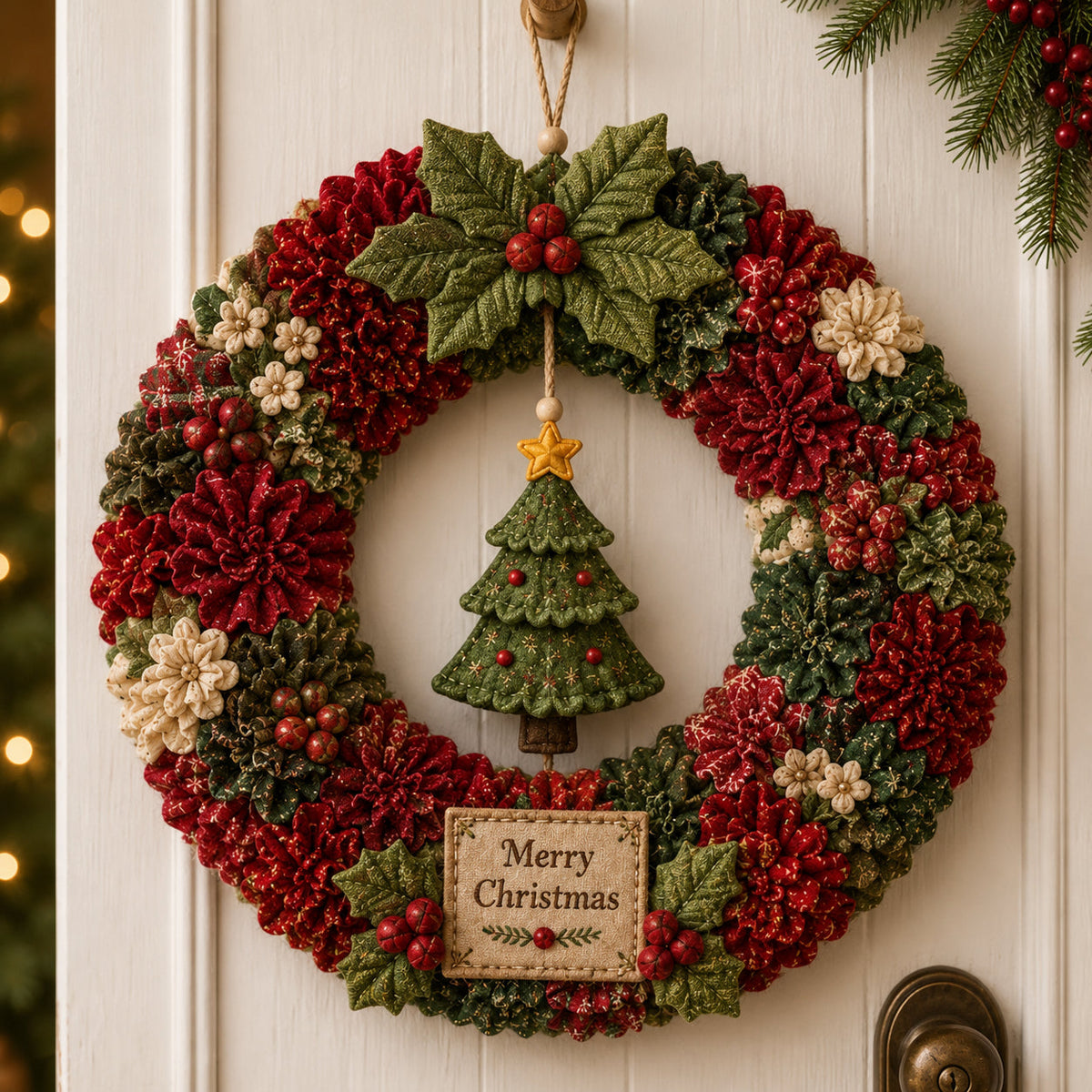 49% Off Last Day 🍅 3D Fabric Poke Wreath DIY Kit