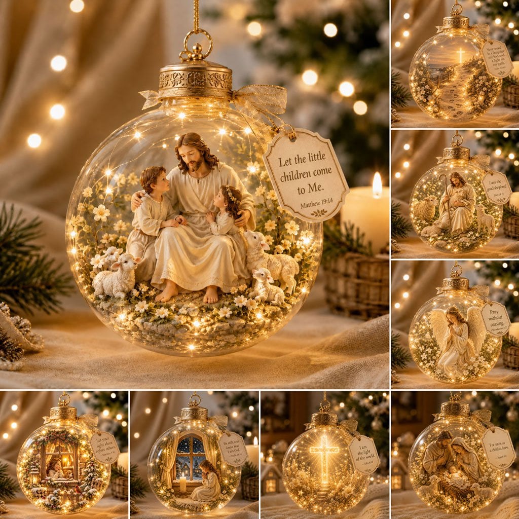 Illuminated Christian Scripture keepsake ornaments - product image 11