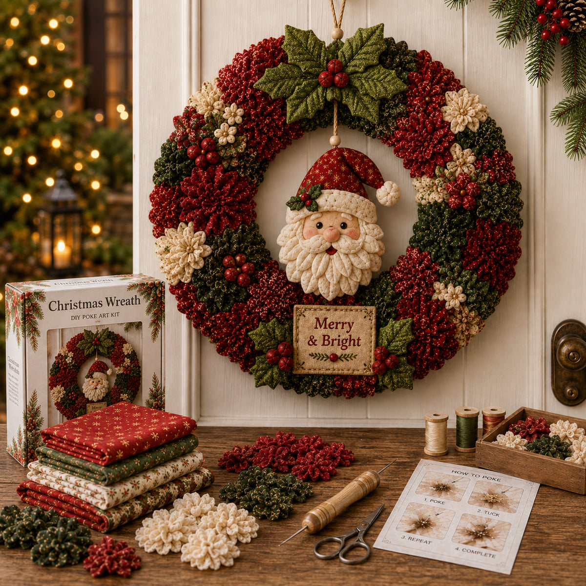 49% Off Last Day 🍅 3D Fabric Poke Wreath DIY Kit
