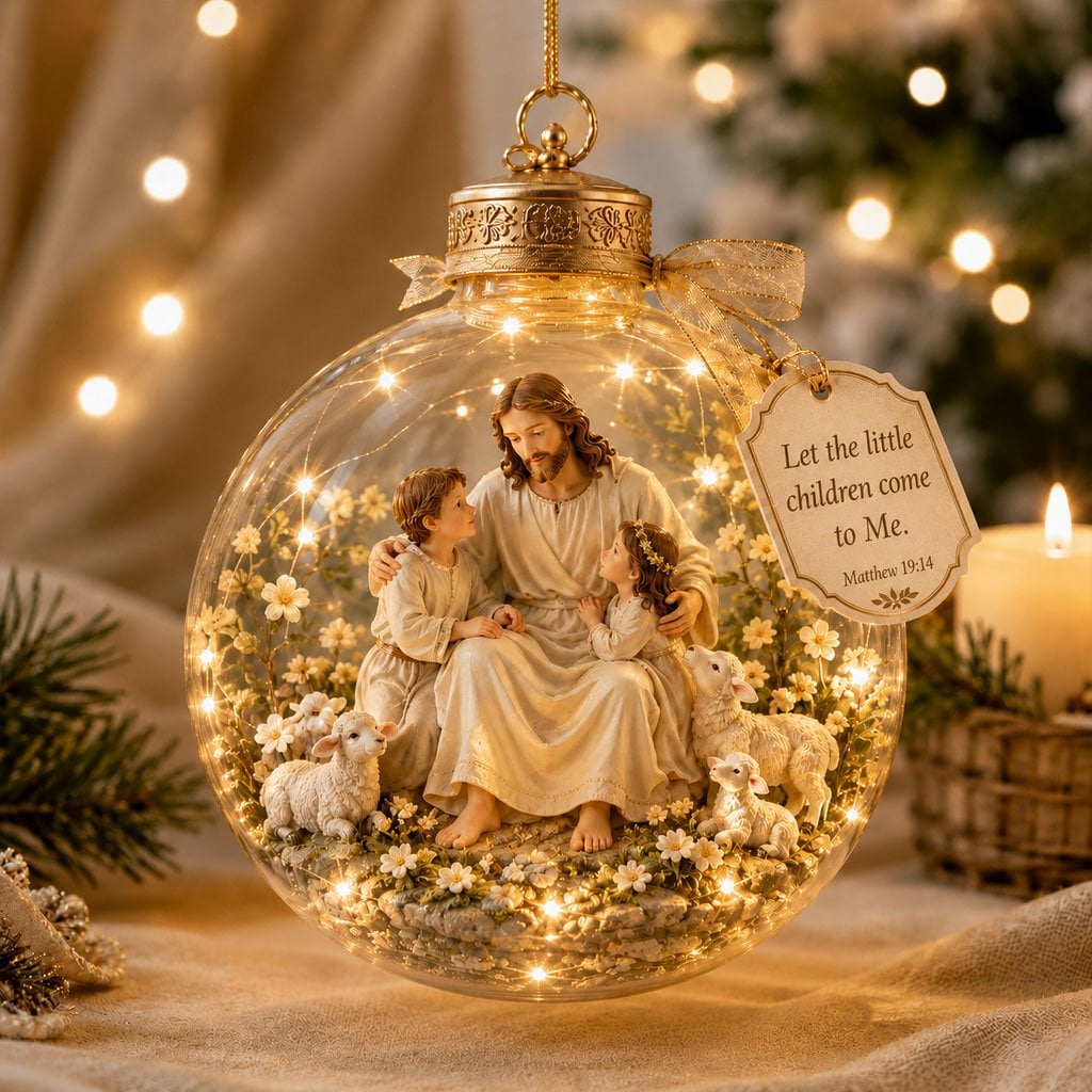 Illuminated Christian Scripture keepsake ornaments - product image 3