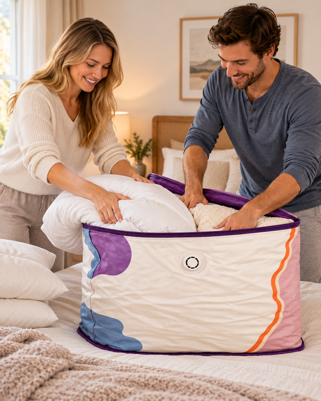 2026 HOT SALE🥥 50% OFF! 🔥No‑Pump Vacuum Storage Bags – Press & seal, no pump needed.
