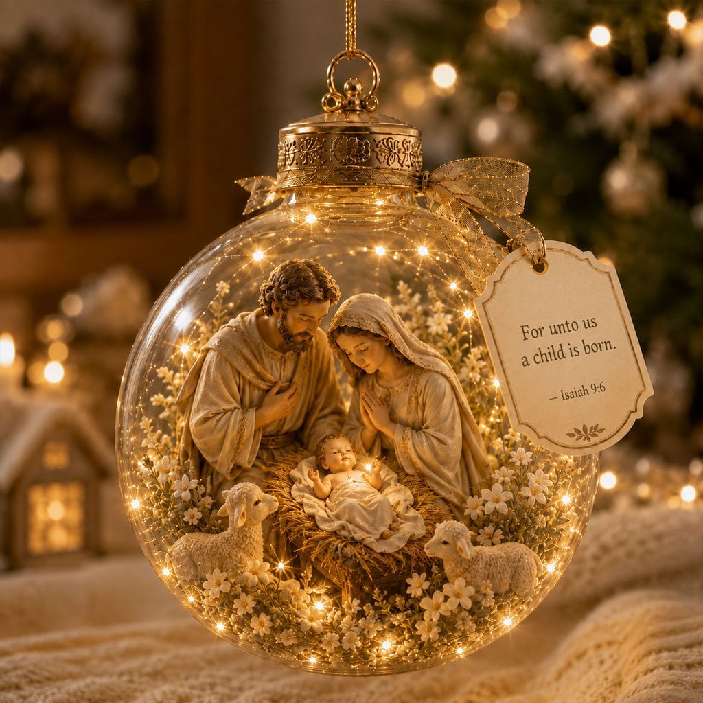 Illuminated Christian Scripture keepsake ornaments - product image 7