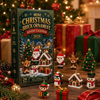 Last day to save 49% – 🍎🍎24-Day Mini Christmas Ornament Advent Calendar | 24 unique festive ornament designs with hanging loops—perfect for decorating Christmas trees, wreaths, and holiday displays 🧱