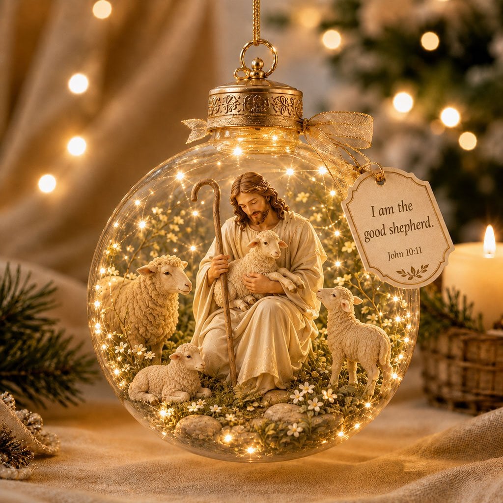 Illuminated Christian Scripture keepsake ornaments - product image 5